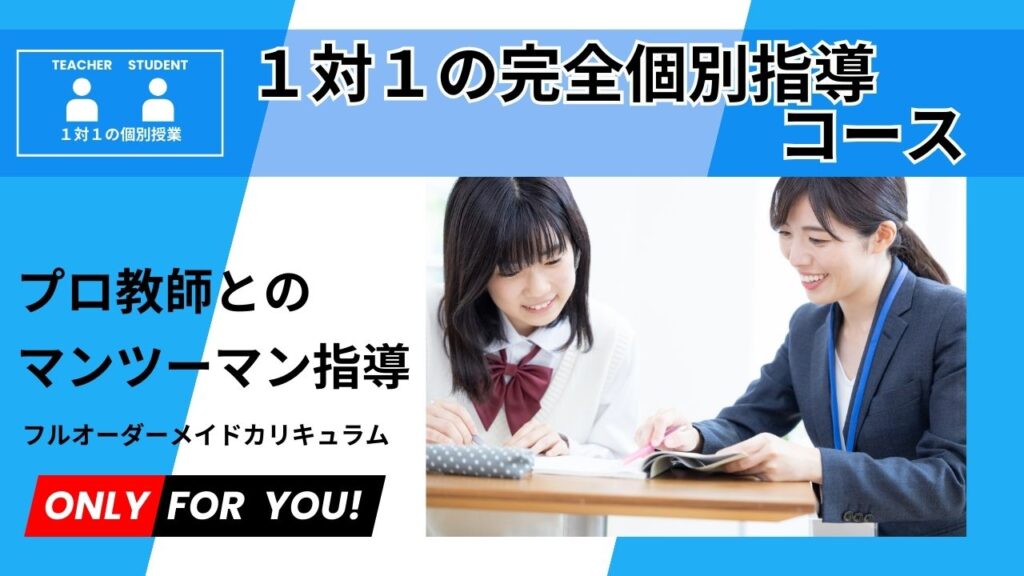 1対1の完全個別指導コース